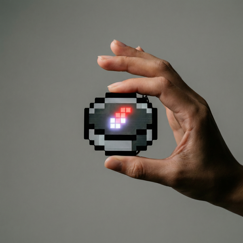 LED Pixel Compass Keychain