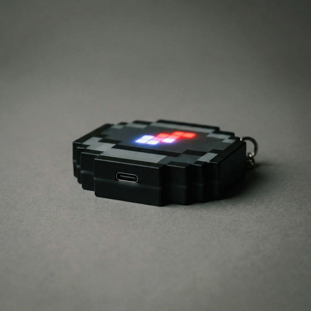 LED Pixel Compass Keychain