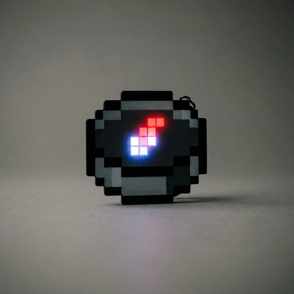 LED Pixel Compass Keychain